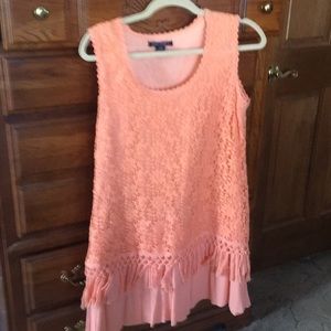 Peach Lace dress or tunic